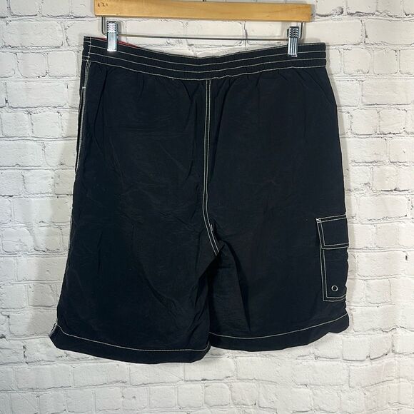 Polo Ralph Lauren Mens Swim Trunks Medium Black Drawstring Pockets Board Shorts - Picture 6 of 10